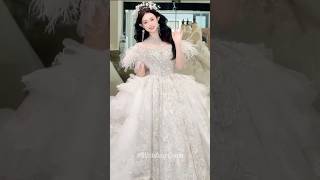 White Bridal Gown | Wedding Gown  | #weddinggown #weddinddress #bridal #bridalmakup  #weddingwear
