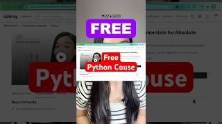 Free Python Fundamentals Course for Absolute Beginners on Udemy # #pythonlearning #coding