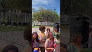 Holi color festival in Dallas dfw temple spring 2023