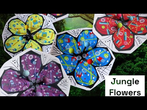 Jungle Flowers, polymer clay tutorial results
