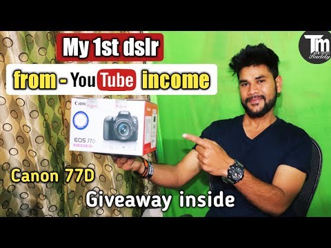 My 1st DSLR Camera from YouTube Income | Canon 77d unboxing & review