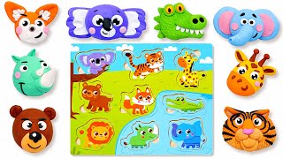 Make Clay Animals by Color | Fun Puzzle Game for Kids 🧩🐘