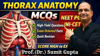 Introduction Of Thorax Anatomy MCQs | Clinical & High-Yield Questions for MBBS, NEET PG, INI-CET