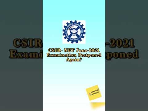 CSIR-NET June-2021 postponed again ?? #csirnet2021 #postponed #lifesciences #NTA #csir