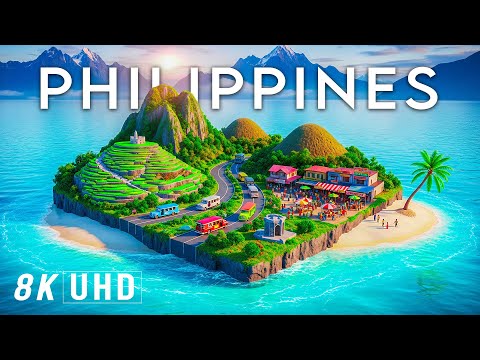 PHILIPPINES 8K UHD - Palawan Islands, White Sand Beaches & Hidden Lagoons | VIDEO 8K UHD
