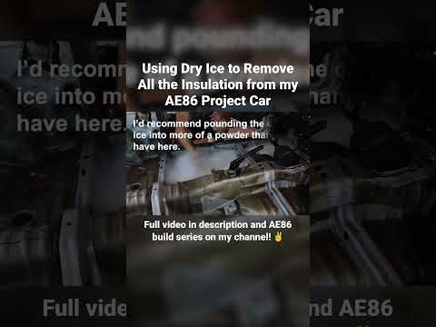 Using Dry Ice to Remove All the Old Insulation from my AE86 Project Car