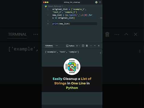🎥 Easily Clean Up a List of Strings in Python! 🐍💡