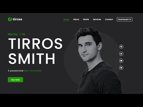 create a personal portfolio website using HTML&CSS | Step by Step