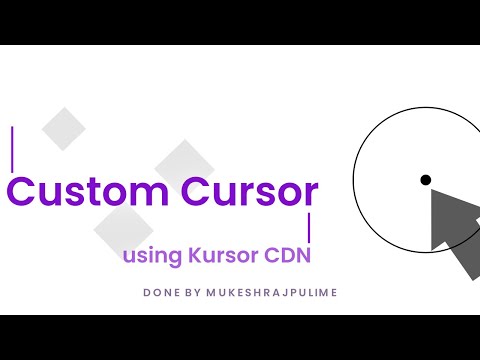 Custom Cursor in HTML || Custom cursor using Kursor CDN || Done By MukeshRajPulime.