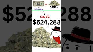 $400,000 vs $1 That Doubles Daily for 20 Days #FinancialFacts #WealthBuilding #MoneyChallenge