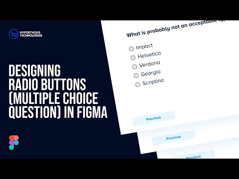 Designing Radio Buttons Multiple Choice Question in Figma