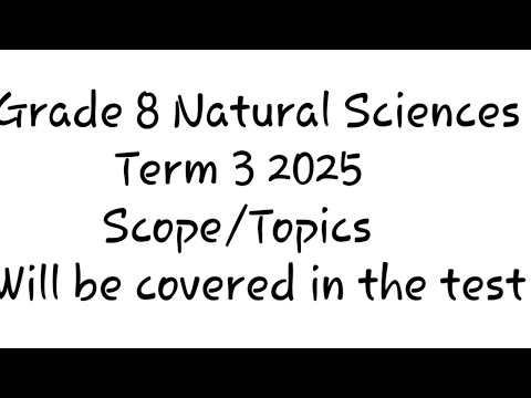 Grade 8 Natural Sciences | Term 3 Scope | Topics Covered | 2025