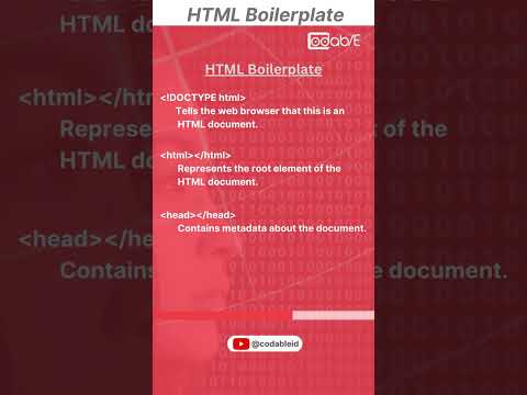 HTML Boilerplate | Program | Learn Coding only in 1min | Coding | #shorts #youtubeshorts #coding #yt
