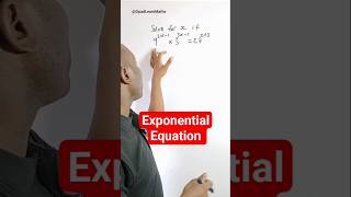 How to solve an Exponential Equation #exponential #equation #exponent #gpadlearnmaths #stem