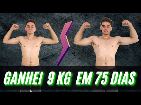 GANHEI 9KG EM 75 DIAS - Meu peso a cada 15 dias | Gained 19.8lb in 75 days* #Shorts #gym #gains