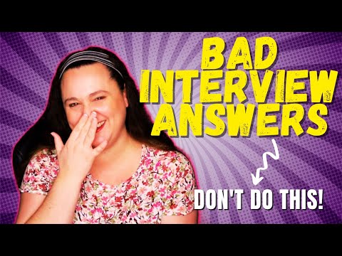 Wrong Job Interview Answers