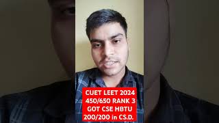 CUET LEET 2025 ADMISSION OPEN AFTER DIPLOMA FOR BTECH LATERAL ENTRY CUET LEET 2024 TOPPER TALK/ TIPS
