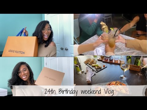 Louis Vuitton Birthday Unboxing| 24th Bday weekend vlog $1500 Huge Birthday Gift Unboxings
