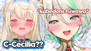 Fuwawa got rizzed so intensely by Cecilia IRL