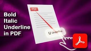 How to Make Text Bold Italic and Underline in PDF Adobe Acrobat Pro DC
