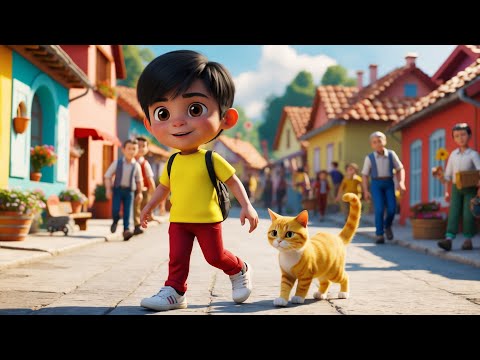 Little Lucas and Minnosh Cat - 4K - Fairy Tales- Stories for Children