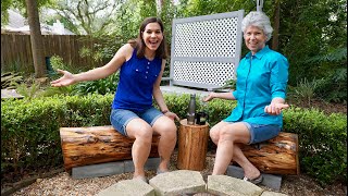 DIY Outdoor Fire Pit Log Benches // DIY Fire Pit