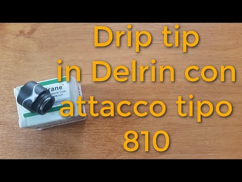 Drip tip "wide bore" in materiale acrilico con attacco 810