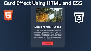 How to create card effect using HTML and CSS