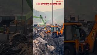 Small JCB in Action | Cleaning Crusher Pit for Better Dumping #shortsfeed #shorts #trending #viral