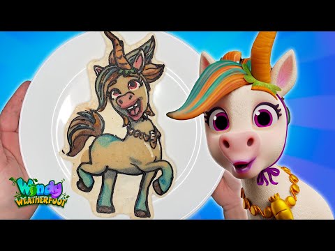 How To Make A Unicorn Pancake! 🦄 | Windy Weatherfoot | Cartoons for Kids