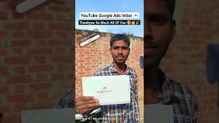 YouTube Google ads letter ✉️ received thankyou so much 🥰 all of you #avanishxyz #shorts
