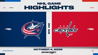 NHL Preseason Highlights | Blue Jackets vs. Capitals - October 4, 2025