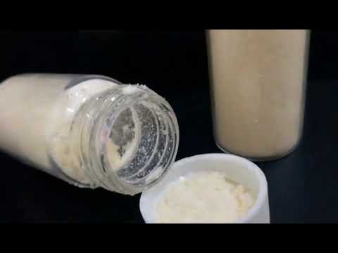 white powder bottle