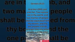 Jacob and Esau: A Prophecy of Two Nations-Genesis 25-23.#shorts #short #ytshorts #youtubeshorts #yt
