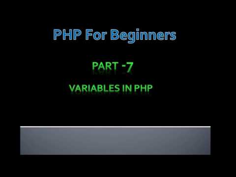 Part-7 Variables in php