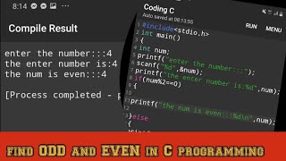 #find_odd_even || #odd_and_even_in_C