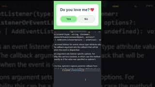 Unclickable Button Using JS #easytutorial #codingfun #javascriptfun #valentinesday #love