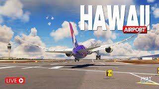 Hawaii Bound! EXTREME 787 Crosswind Landing at Honolulu Airport!