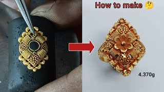 24k Gold Ring Making For Ladies | How Gold Ring is Made - @GoldsmithCrafts