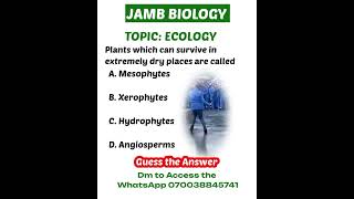 jamb Chemistry quiz #jamb2025 #shortsvideo #jambtutorials #jamb #shortsfeed