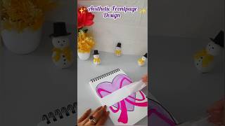 Aesthetic English Frontpage Design #shorts #viralshorts #frontpage #handmade #viral #trending