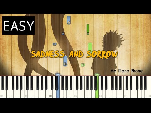 Sadness And Sorrow - Naruto | EASY Piano Tutorial | How to play (Synthesia)
