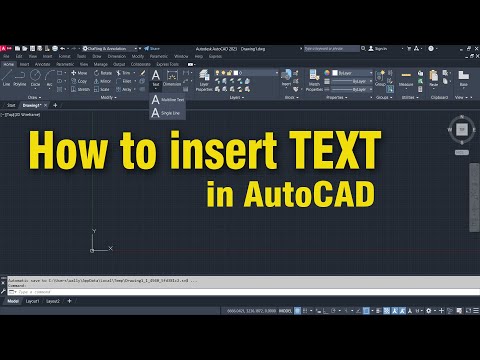 HOW TO INSERT TEXT IN AUTOCAD?