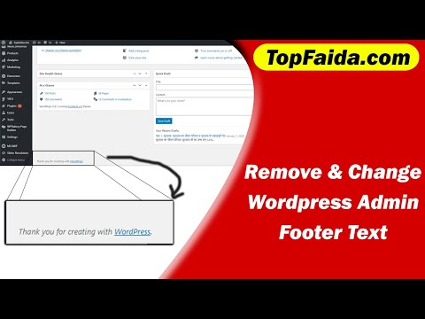 how to remove wordpress admin footer credit
