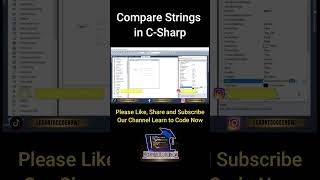 Comparing Strings in C# - Learn How to Do It! #shorts #short #ytshorts #csharp