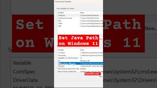 How to set Java Path on Windows 11 | Set Environment variable #java #windows #jdk #testosiren