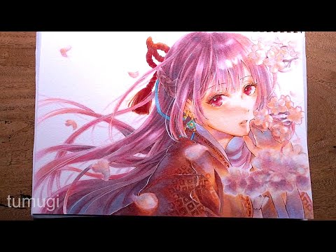 【コピック】春のイラストメイキング／drawing spring illustration