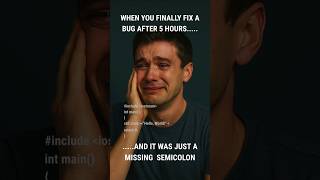 😢😢When you finally fix a bug after 5 hours...#bug #developerlife #programming #coding