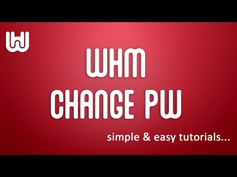 whm11 change pw