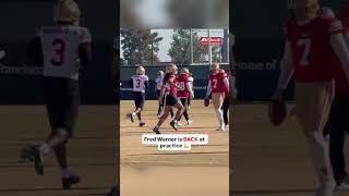 54 is BACK at practice 💪 | NBC Sports Bay Area